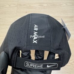 實拍 免運 Supreme Nike 聯名 跑步帽 鴨舌帽 老帽 黑色 帽子 機能帽 透氣網布 男女同款 情侶款 美式街頭 CITYBOY 韓系穿搭：圖片 12