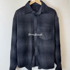 實拍 免運 Balen 巴黎 格紋 字母 襯衫 外套 長袖襯衫 鈕扣 上衣 Oversize 寬鬆剪裁 美式街頭 都會風格 情侶款:圖片 6