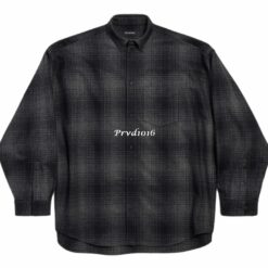 實拍 免運 Balen 巴黎 格紋 字母 襯衫 外套 長袖襯衫 鈕扣 上衣 Oversize 寬鬆剪裁 美式街頭 都會風格 情侶款:圖片 4
