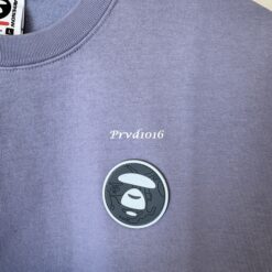 實拍 免運 AAPE A BATHING APE 大學T 長袖 衛衣 猿人 徽章 刺繡 街頭潮流 日系潮牌 工裝風 Cityboy 寬鬆版型 男女同款 穿搭 純棉 上衣：圖片 7