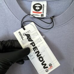 實拍 免運 AAPE A BATHING APE 大學T 長袖 衛衣 猿人 徽章 刺繡 街頭潮流 日系潮牌 工裝風 Cityboy 寬鬆版型 男女同款 穿搭 純棉 上衣：圖片 10