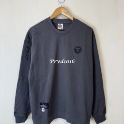 實拍 免運 AAPE A BATHING APE 大學T 長袖 衛衣 猿人 徽章 刺繡 街頭潮流 日系潮牌 工裝風 Cityboy 寬鬆版型 男女同款 穿搭 純棉 上衣：圖片 18