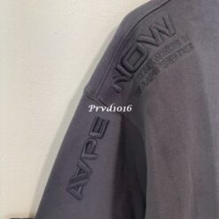 實拍 免運 AAPE A BATHING APE 大學T 長袖 衛衣 猿人 徽章 刺繡 街頭潮流 日系潮牌 工裝風 Cityboy 寬鬆版型 男女同款 穿搭 純棉 上衣：圖片 21