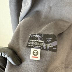 實拍 免運 AAPE A BATHING APE 大學T 長袖 衛衣 猿人 徽章 刺繡 街頭潮流 日系潮牌 工裝風 Cityboy 寬鬆版型 男女同款 穿搭 純棉 上衣：圖片 23