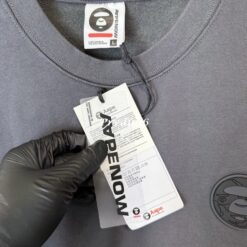 實拍 免運 AAPE A BATHING APE 大學T 長袖 衛衣 猿人 徽章 刺繡 街頭潮流 日系潮牌 工裝風 Cityboy 寬鬆版型 男女同款 穿搭 純棉 上衣：圖片 24