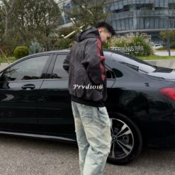 實拍 免運 韓系潮流 TC × ad 聯名 外套 連帽拉鍊外套 機能 拼接 麂皮 質感 三線 設計 Oversize 寬鬆剪裁 CITYBOY 風格 美式 街頭 狠款 男女同款 韓國克羅心：圖片 11