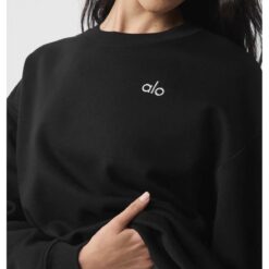 Alternative view of 實拍 免運 美國 Alo Yoga LOGO 大學T 圓領 美式復古 衛衣 重磅磨毛 寬鬆落肩 高質感 鬆弛風 極簡風 男女同款 CITYBOY上衣 韓系 休閒風 高端 運動風 百搭