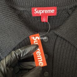實拍免運 美牌 Supreme Box logo 刺繡 長袖 Polo 毛衣 美式潮流 時尚穿搭 寬鬆風 CITYBOY 男女同款 黑色：圖片 9