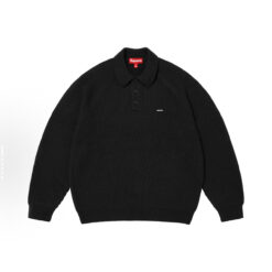 Alternative view of 實拍免運 美牌 Supreme Box logo 刺繡 長袖 Polo 毛衣 美式潮流 時尚穿搭 寬鬆風 CITYBOY 男女同款 黑色