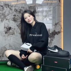 實拍免運 美牌 Supreme Box logo 刺繡 長袖 Polo 毛衣 美式潮流 時尚穿搭 寬鬆風 CITYBOY 男女同款 黑色：圖片 4