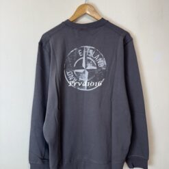 實拍 免運 義大利 STONE ISLAND 石頭島 指南針 背後 大圖 logo 大學T 長袖 圓領 衛衣 水洗做舊 精品 上衣 CITYBOY風格 情侶款 潮流穿搭:圖片 12
