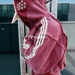 Alternative view of 實拍 免運 TC THUG CLUB 聯名 adidas originals TEAMGEIST 拉鍊外套 可拆式 面罩 連帽外套 暗黑街頭 運動機能 套裝外套 男女同款