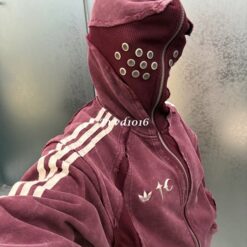 實拍 免運 TC THUG CLUB 聯名 adidas originals TEAMGEIST 拉鍊外套 可拆式 面罩 連帽外套 暗黑街頭 運動機能 套裝外套 男女同款:圖片 4