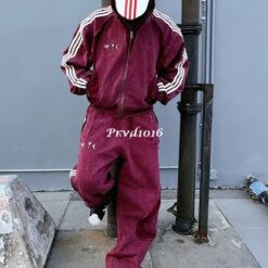 實拍 免運 TC THUG CLUB adidas originals 聯名 TEAMGEIST 運動長褲 水洗做舊 寬鬆剪裁 暗黑機能 套裝 褲子 男女同款