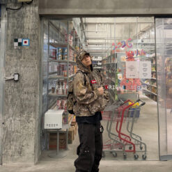 實拍 免運 美牌 Supreme Box Logo Hoodie 迷彩 樹葉 帽T 經典 Box Logo 森林 街頭潮流 美式穿搭 CITYBOY 軍裝風 寬鬆帽T：圖片 4