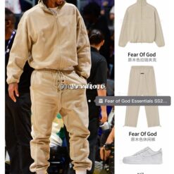 實拍 免運 FOG Fear Of God ESSENTIALS 立領外套 拉鍊外套 運動外套 套裝 寬鬆版型 Cityboy 高街風 男女同款 街頭 時尚 潮流 穿搭：圖片 3