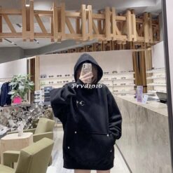 實拍 免運 韓系潮流 TC 金屬月牙十字 素色帽T 重磅衛衣 寬鬆落肩 CITYBOY 韓國克羅心 男女同款:圖片 6