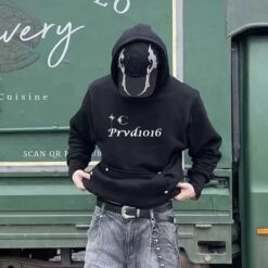 Alternative view of 實拍 免運 韓系潮流 TC 金屬月牙十字 素色帽T 重磅衛衣 寬鬆落肩 CITYBOY 韓國克羅心 男女同款