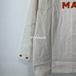 實拍 免運 日系潮流 HUMAN MADE Pokemon 寶可夢 聯名 大蔥鴨 刺繡 工裝夾克 教練外套 NIGO 聯名 CITYBOY 復古日系 米白 卡其 拼接 外套：圖片 14
