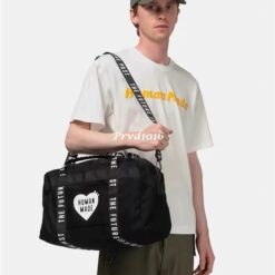 實拍 免運 HUMAN MADE 經典愛心 Duffle Bag 波士頓包 旅行包 旅行袋 手提包 斜背包 大容量 機能尼龍 日本潮流 球袋：圖片 7