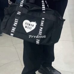 實拍 免運 HUMAN MADE 經典愛心 Duffle Bag 波士頓包 旅行包 旅行袋 手提包 斜背包 大容量 機能尼龍 日本潮流 球袋：圖片 6