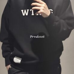實拍 免運 日潮 WTAPS 大學T 衛衣 圓領 T恤 字母 LOGO 基礎 百搭 日系工裝 CITYBOY 街頭穿搭 寬鬆落肩 男女同款 潮流穿搭：圖片 6