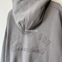 實拍 免運 美牌 FOG Fear of God Essentials 背後刺繡 拉鍊外套 連帽外套 寬鬆落肩 街頭高街 CITYBOY 美式極簡 百搭帽T 拉鍊帽T：圖片 20