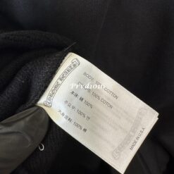 實拍 免運 CHROME HEARTS 克羅心 CH 大學T 長袖 衛衣 手臂刺繡 十字架 Logo 黑色 美式 街頭 高端潮流 暗黑 皮標 金屬牌 Cityboy 男女可穿：圖片 10