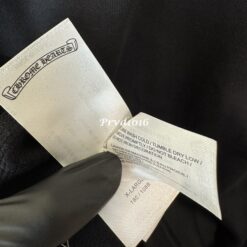 實拍 免運 CHROME HEARTS 克羅心 CH 大學T 長袖 衛衣 手臂刺繡 十字架 Logo 黑色 美式 街頭 高端潮流 暗黑 皮標 金屬牌 Cityboy 男女可穿：圖片 11