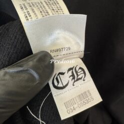 實拍 免運 CHROME HEARTS 克羅心 CH 大學T 長袖 衛衣 手臂刺繡 十字架 Logo 黑色 美式 街頭 高端潮流 暗黑 皮標 金屬牌 Cityboy 男女可穿：圖片 12