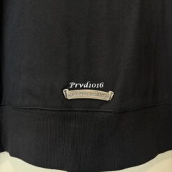 實拍 免運 CHROME HEARTS 克羅心 CH 大學T 長袖 衛衣 手臂刺繡 十字架 Logo 黑色 美式 街頭 高端潮流 暗黑 皮標 金屬牌 Cityboy 男女可穿：圖片 14