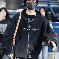 Alternative view of 實拍 免運 Balenciaga 巴黎世家 可樂刺繡 反面設計 拉鍊外套 連帽外套 男女同款 黑色 上衣 寬鬆版型 街頭潮流 時尚精品 出國穿搭