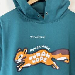 實拍 免運 日牌 Human Made BTS j-hope 聯名款 松鼠印花 帽T 經典 愛心電繡 HUMAN HOPE 街頭潮流 日系穿搭 CITYBOY 復古風 寬鬆帽T 男女同款：圖片 6