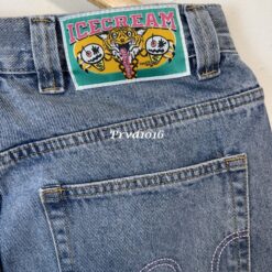 實拍免運 經典 美式 日潮 BBC ICECREAM Running Dog 飛狗 粉色大圖 水洗 寬鬆 牛仔褲 菲董 NIGO 美式 街頭 穿搭 潮流 出國：圖片 12