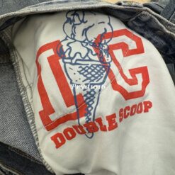 實拍免運 經典 美式 日潮 BBC ICECREAM Running Dog 飛狗 粉色大圖 水洗 寬鬆 牛仔褲 菲董 NIGO 美式 街頭 穿搭 潮流 出國：圖片 15