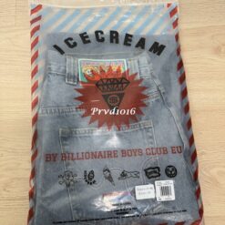 實拍免運 經典 美式 日潮 BBC ICECREAM Running Dog 飛狗 粉色大圖 水洗 寬鬆 牛仔褲 菲董 NIGO 美式 街頭 穿搭 潮流 出國：圖片 17