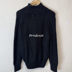 實拍免運 法國 Maison Margiela MM6 經典四角縫線 重磅羊毛針織拉鍊外套 司機夾克 Driver Jacket 羅紋針織外套 雙向拉鍊 黑魂 簡約穿搭必備：圖片 14