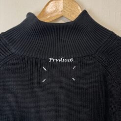 實拍免運 法國 Maison Margiela MM6 經典四角縫線 重磅羊毛針織拉鍊外套 司機夾克 Driver Jacket 羅紋針織外套 雙向拉鍊 黑魂 簡約穿搭必備：圖片 15