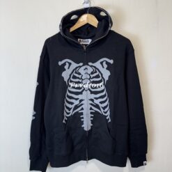 實拍免運 日潮 A Bathing Ape BAPE 經典鯊魚 新款骷髏骨頭 全拉鍊 連帽外套 黑魂 水泥灰 nigo 街頭 潮流 美式 CITYBOY 風格:圖片 10
