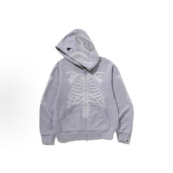 實拍免運 日潮 A Bathing Ape BAPE 經典鯊魚 新款骷髏骨頭 全拉鍊 連帽外套 黑魂 水泥灰 nigo 街頭 潮流 美式 CITYBOY 風格:圖片 6