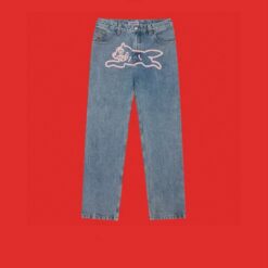 Alternative view of 實拍免運 經典 美式 日潮 BBC ICECREAM Running Dog 飛狗 粉色大圖 水洗 寬鬆 牛仔褲 菲董 NIGO 美式 街頭 穿搭 潮流 出國