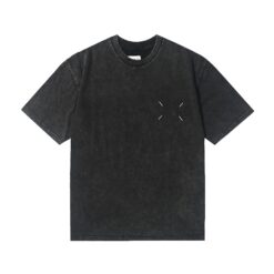 Alternative view of 實拍免運 MM6 Maison Margiela 經典四角縫線 水洗做舊 寬鬆短袖 短T T恤 邊緣設計 潮流穿搭 高街 美式時尚 街頭感 城市風 街拍風