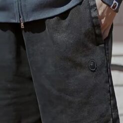 實拍免運 日潮 BAPE A Bathing Ape 水洗 做舊 經典 猿人頭 刺繡 寬鬆 短褲 NIGO 原宿 街頭 穿搭 出國