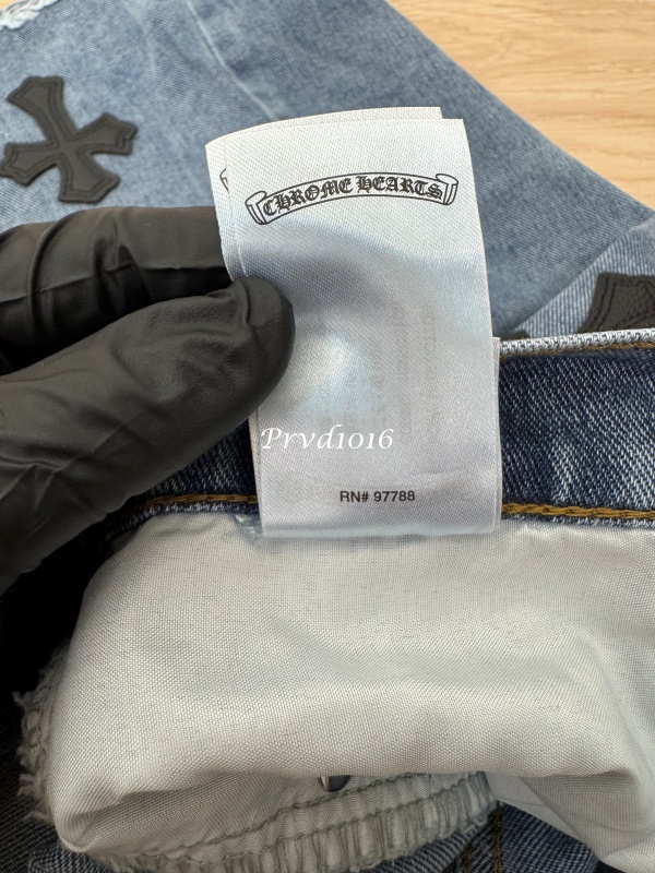 實拍免運 Chrome Hearts 克羅心 經典十字架 皮貼 水洗 丹寧短褲 牛仔短褲 頂級工藝 潮流穿搭 高街 奢華:圖片 17