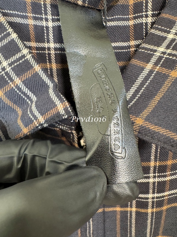 實拍免運 Chrome Hearts 克羅心 經典暗黑格紋 925 匕首拉鍊 短袖襯衫 街頭 高端 玩家 必備 奢華 硬核 美式 穿搭:圖片 9