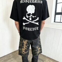 Alternative view of 實拍免運 mastermind JAPAN MMJ 精神不滅 斑駁骷髏 抽繩短袖T恤 街頭 高端 玩家 必備 奢華 硬核 日系 穿搭