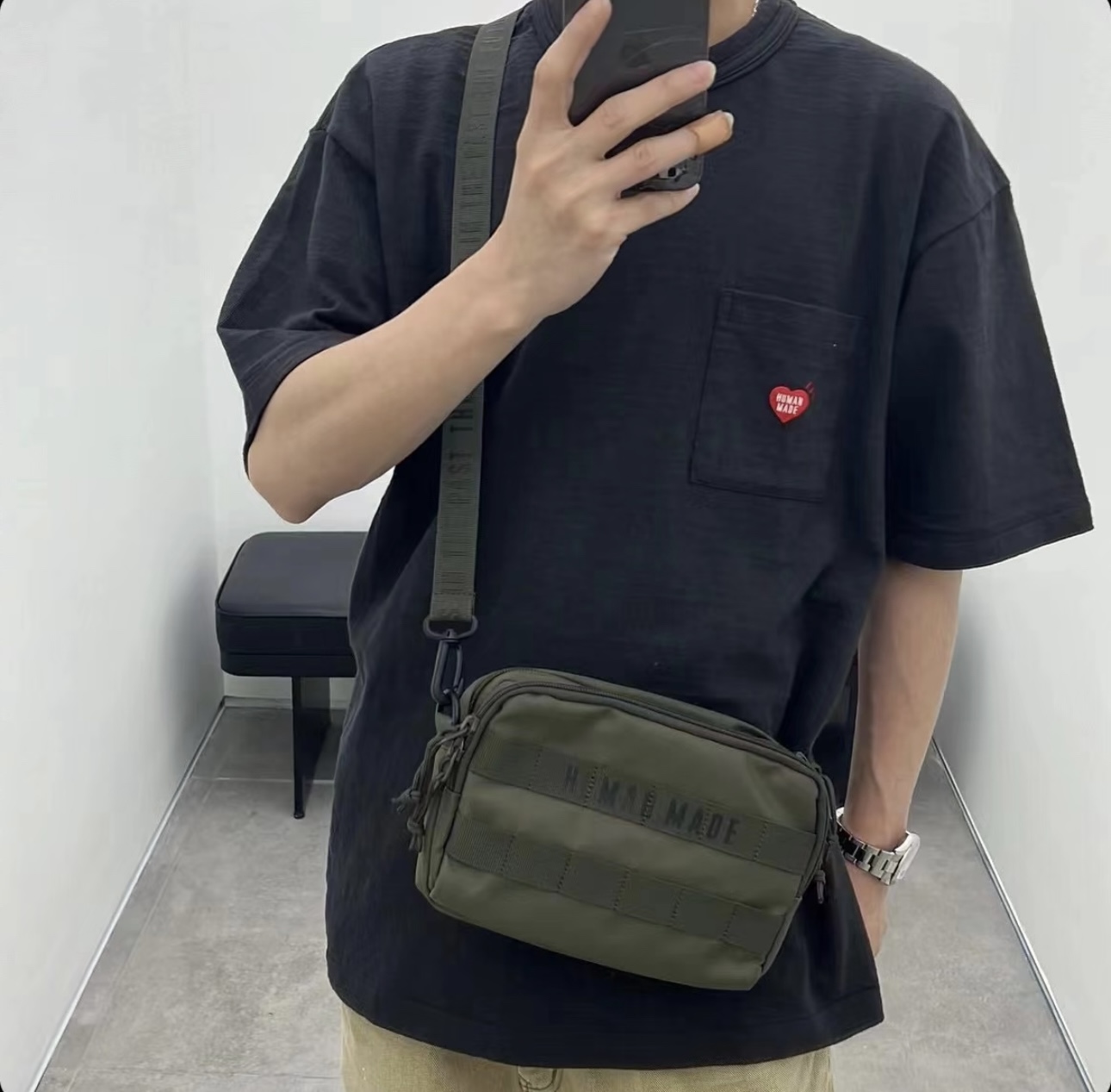實拍免運 HUMAN MADE Tee 經典刺繡小愛心 口袋短袖T恤 短T 街頭 日系 美式復古 玩家 必備 質感 穿搭