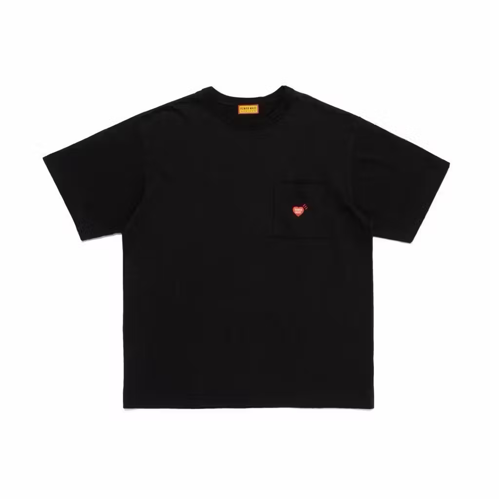 實拍免運 HUMAN MADE Tee 經典刺繡小愛心 口袋短袖T恤 短T 街頭 日系 美式復古 玩家 必備 質感 穿搭:圖片 6