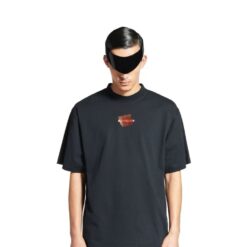 Alternative view of 實拍免運 Balen ciaga 巴黎 世家 Tape Logo 紅膠帶 刺繡 短袖 短T T恤 微高領 黑T 街頭高端玩家必備 時尚潮流