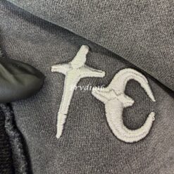 實拍免運 Thug Club 重工水洗仿舊短褲 經典星月刺繡Logo 破壞毛邊 寬鬆休閒短褲 五分褲 寬褲 潮流褲 韓國高街必備 男款:圖片 5